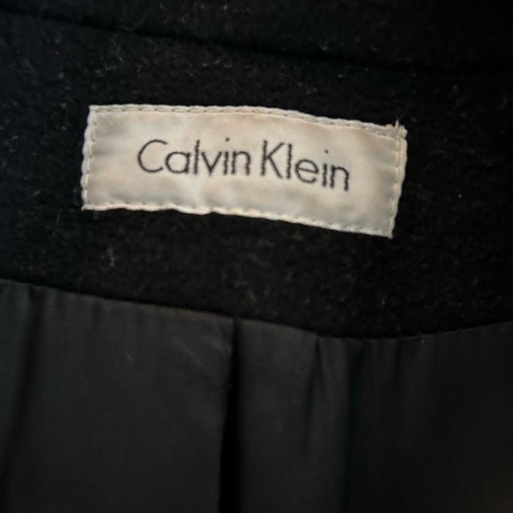 Vintage Calvin Klein classic black wool peacoat, small. - Picture 2 of 3